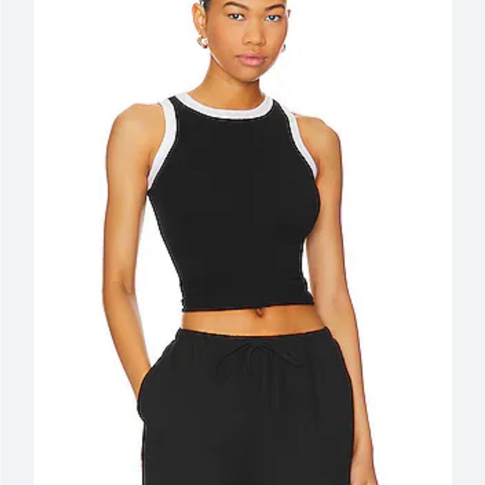 VOGO Athletica Black and White Trim Tank Top
